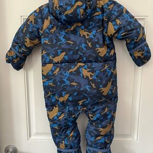 Columbia Blue and Beige Camouflage Baby Snowsuit